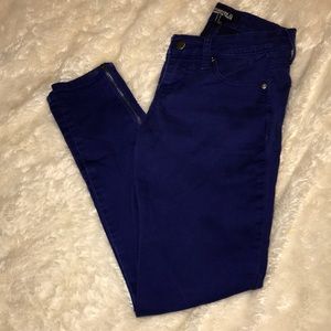 Cobalt Blue | Skinny Jeans | Zipper Detail